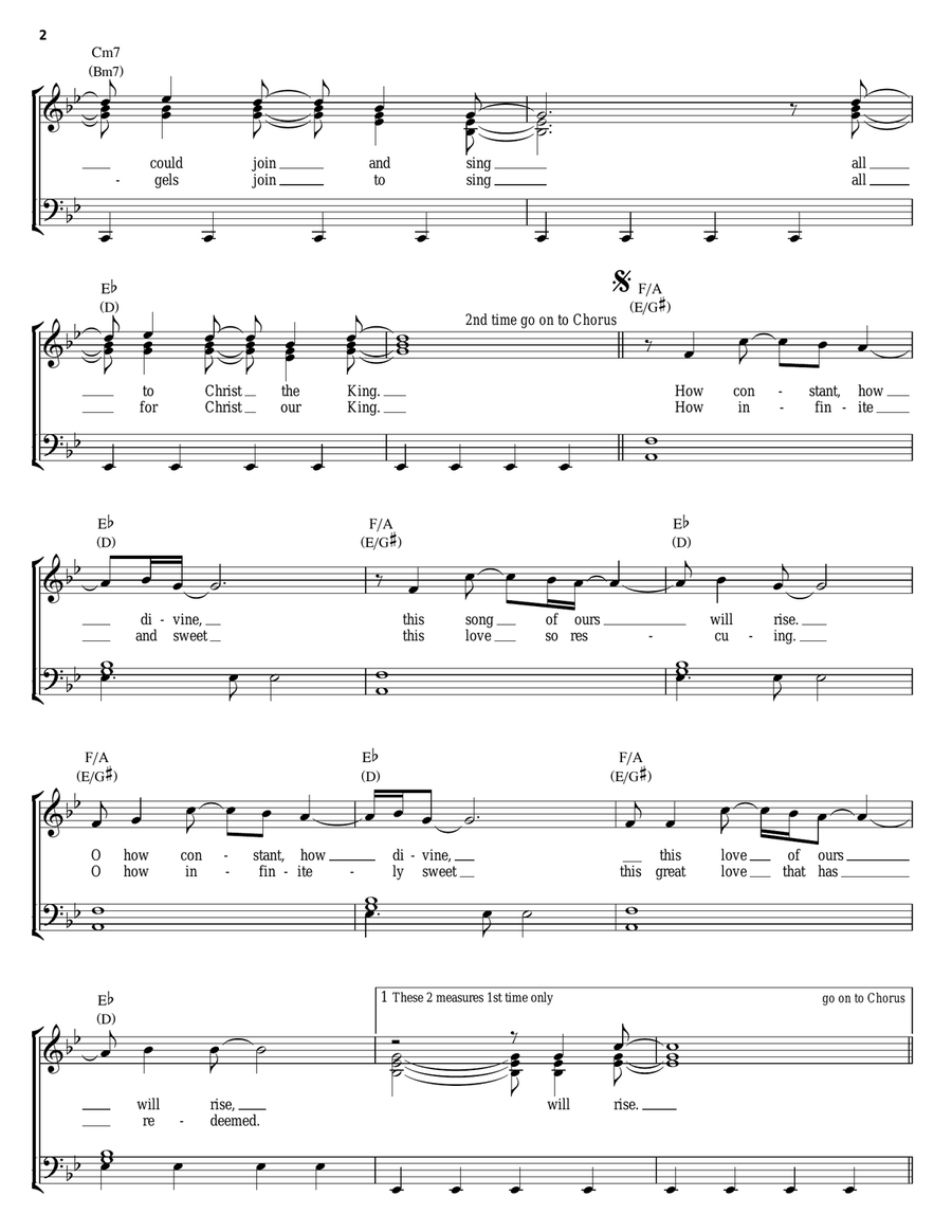 O Praise Him (All This For A King) Piano, Vocal, Guitar scores gallery preview page 2