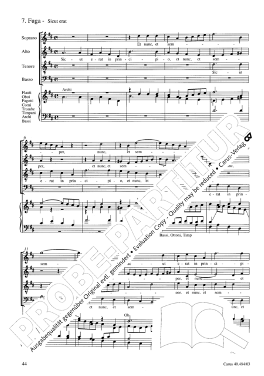 Magnificat in D ATB scores gallery preview page 45