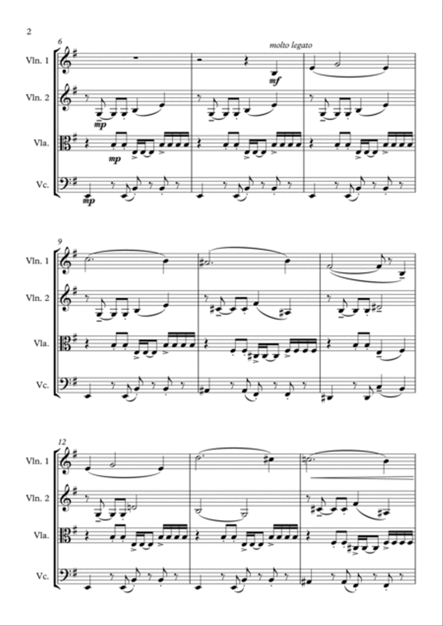From Russia With Love From Russia With Love String Quartet scores gallery preview page 2