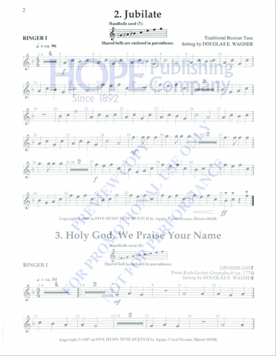 Five Hymn Tune Duets II Percussion scores gallery preview page 20