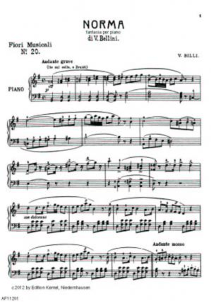 Norma Piano Solo scores gallery preview page 1
