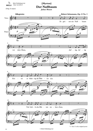 Der Nussbaum, Op. 25 No. 3 (E-flat Major)