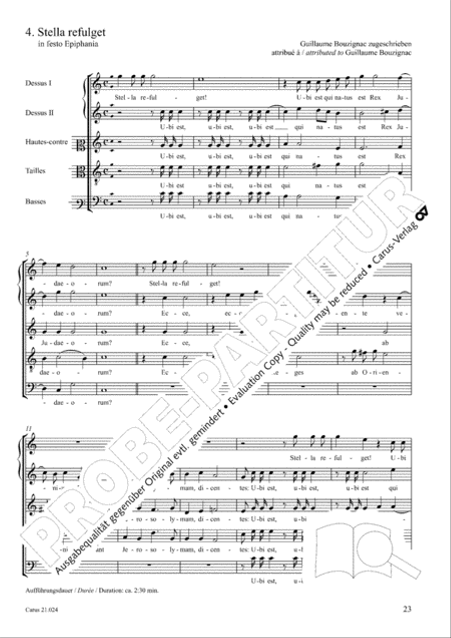 Four Christmas motets (Vier Motetten fur die Weihnachtszeit) Score scores gallery preview page 24