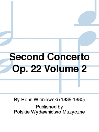 Book cover for Second Concerto Op. 22 Volume 2
