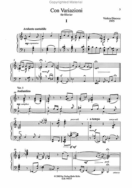 Con Variazioni für Klavier (1975)