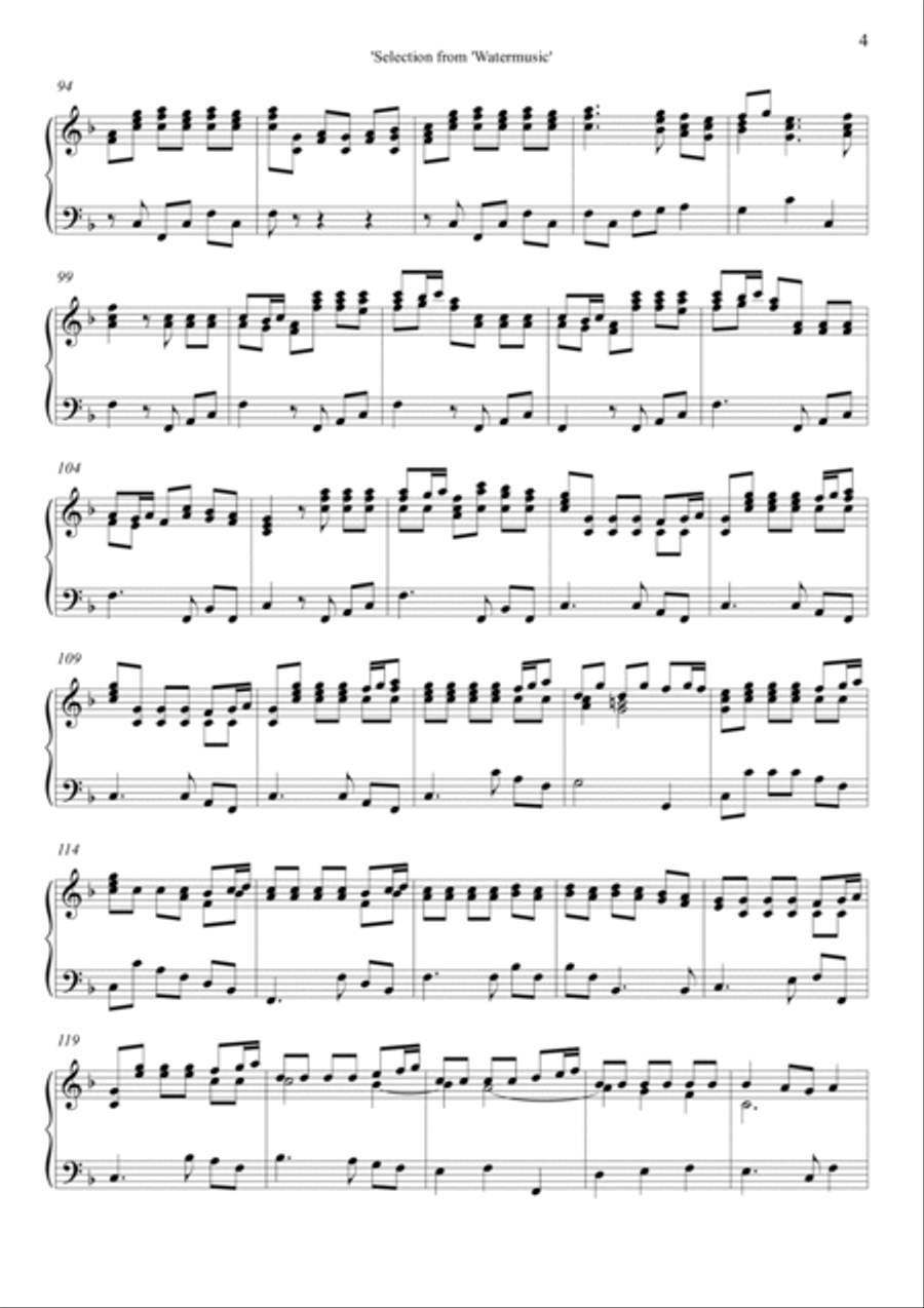 'Watermusic' 'Watermusic' Piano Solo scores gallery preview page 4