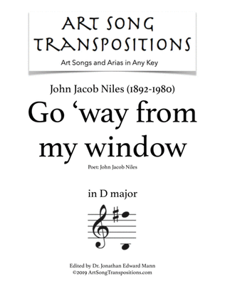 Book cover for Go 'way From My Window