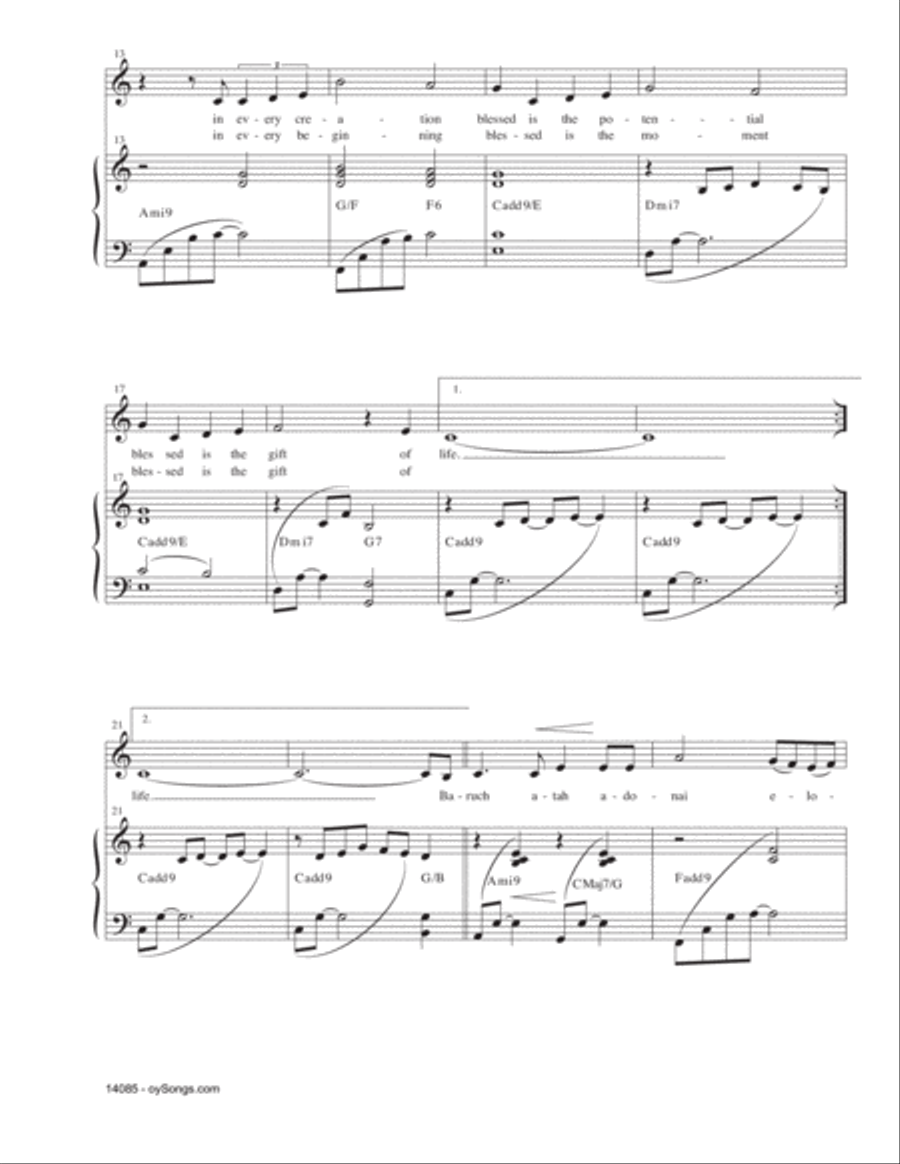 Gifts Of Life Gifts Of Life Piano, Vocal scores gallery preview page 2