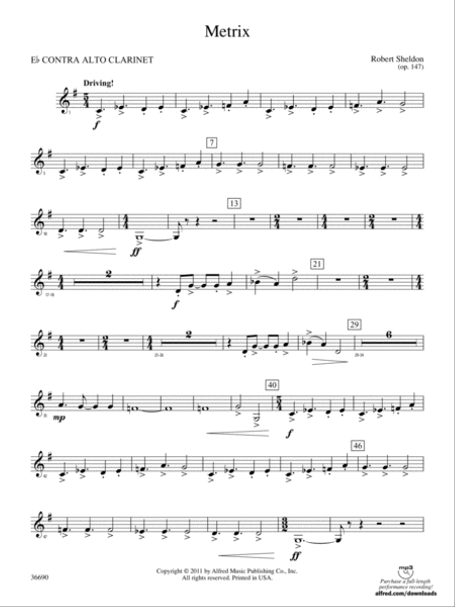 Book cover for Metrix: (wp) E-flat Contrabass Clarinet