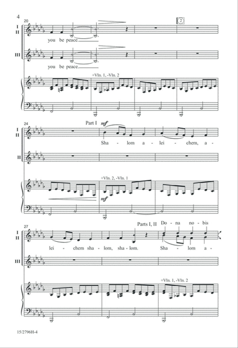 Shalom, Pacem, Peace 3-Part scores gallery preview page 5