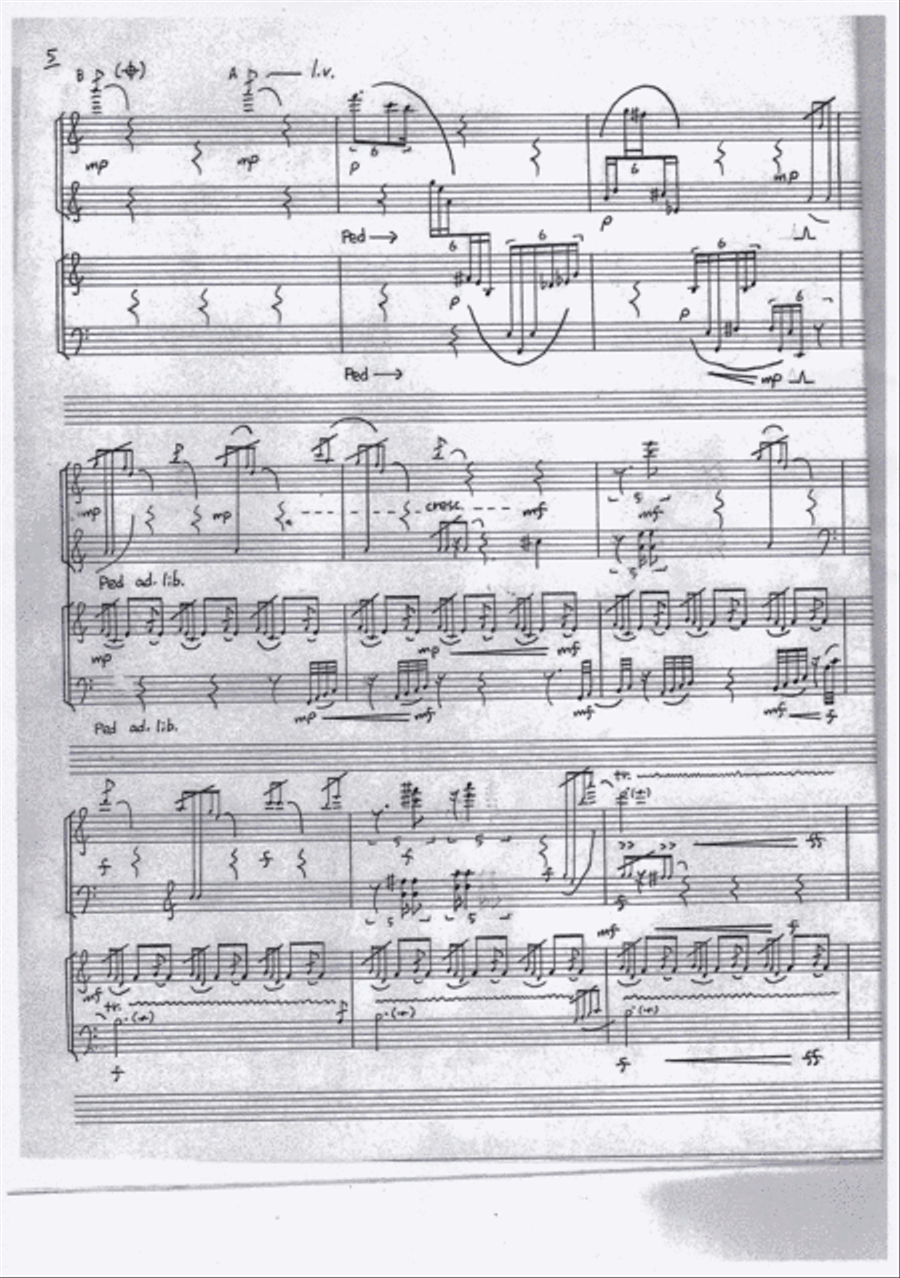 Dancing Woods 2 Pianos, 4-Hands scores gallery preview page 6