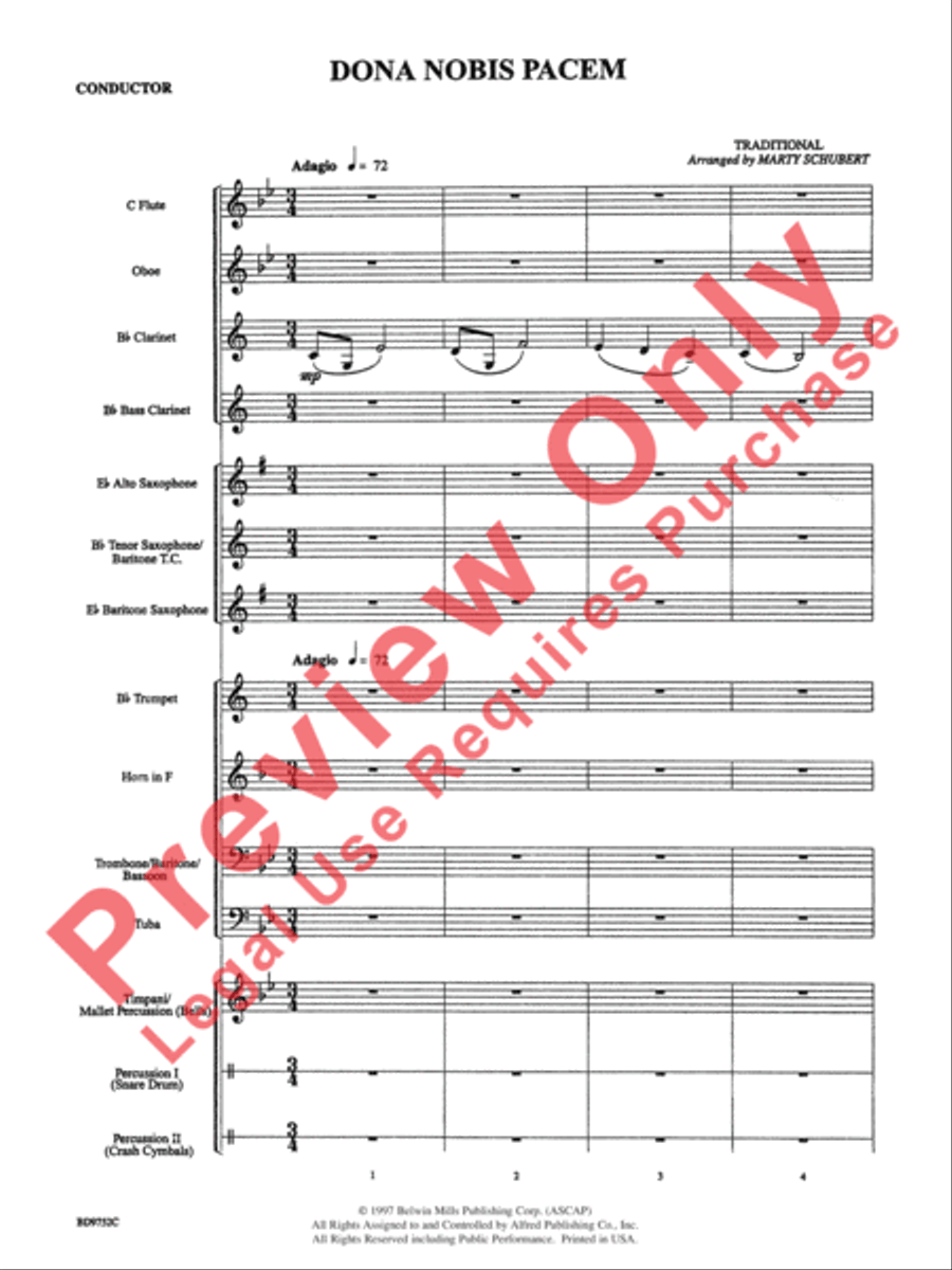 Dona Nobis Pacem Dona Nobis Pacem Concert Band scores gallery preview page 3