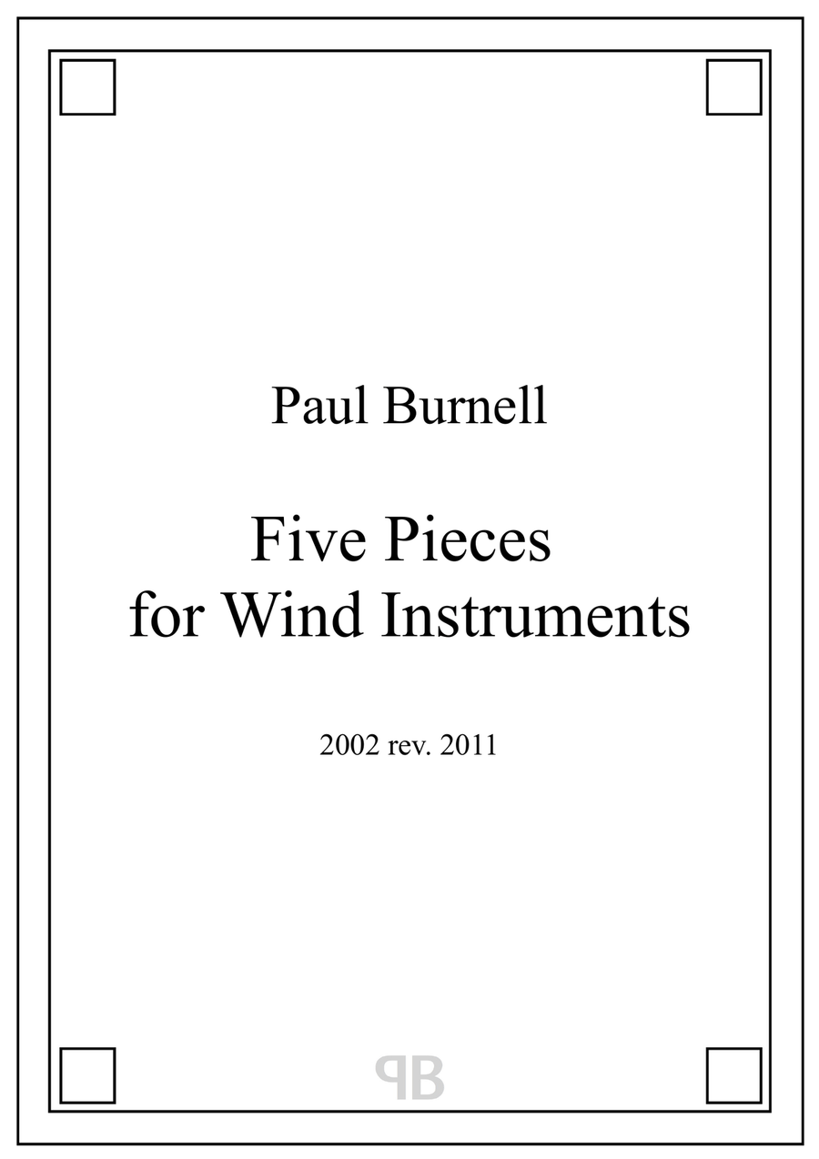 Five Pieces for Wind Instruments Large Ensemble scores gallery preview page 1