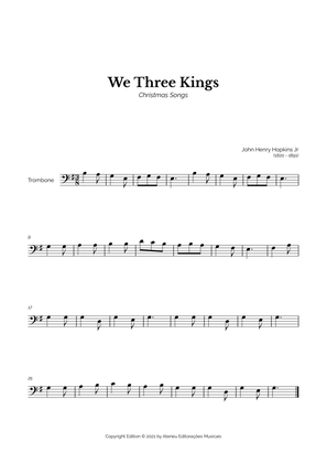 Book cover for We Three Kings for Easy Trombone Solo
