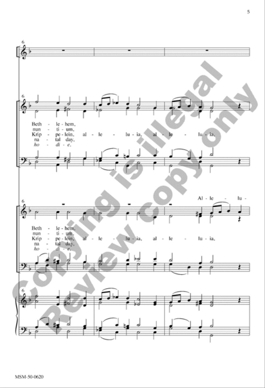Puer natus in Bethlehem and Surrexit Christus hodie (Choral Score) 4-Part scores gallery preview page 5