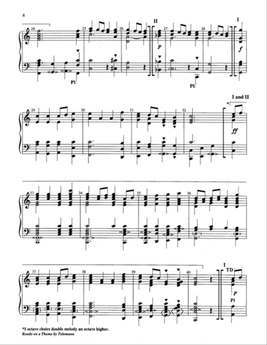 Rondo on a Theme by Telemann 5-Octaves scores gallery preview page 10