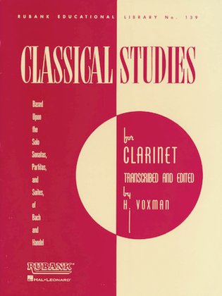 Book cover for Classical Studies for Clarinet