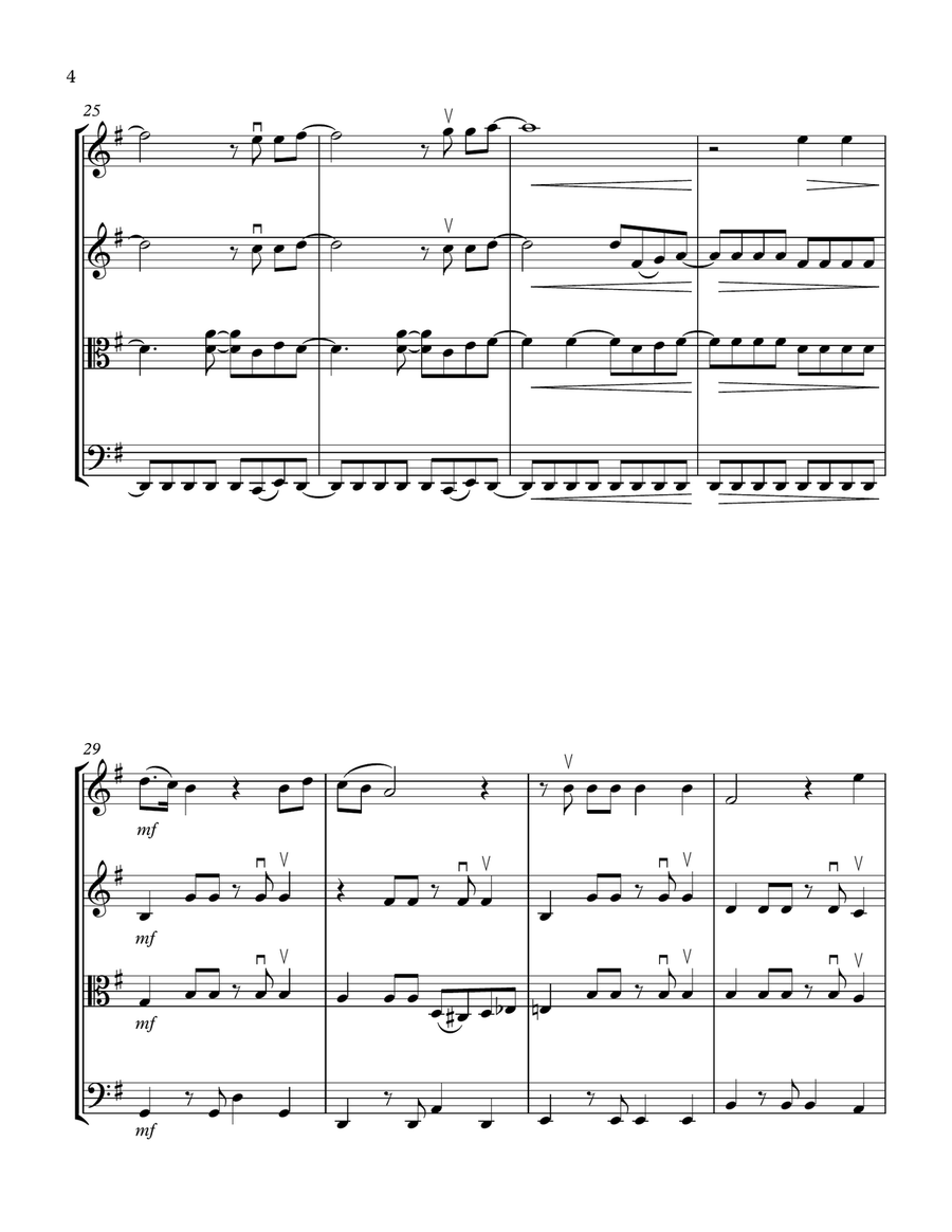 I Want To Hold Your Hand String Quartet scores gallery preview page 4