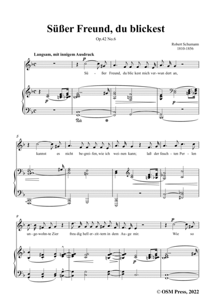 Schumann-Sußer Freund,du blickest,Op.42 No.6,in F Major image number null