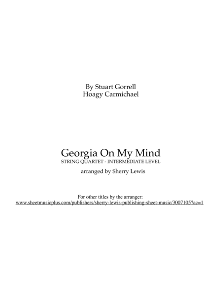 Georgia On My Mind Georgia On My Mind String Quartet scores gallery preview page 2