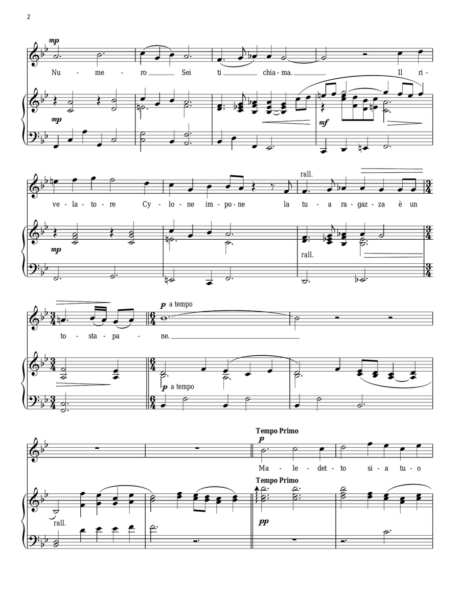 Battlestar Operatica Piano, Vocal scores gallery preview page 2