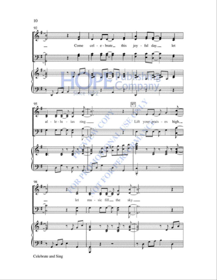Celebrate and Sing 4-Part scores gallery preview page 11