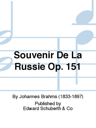 Book cover for Souvenir De La Russie Op. 151