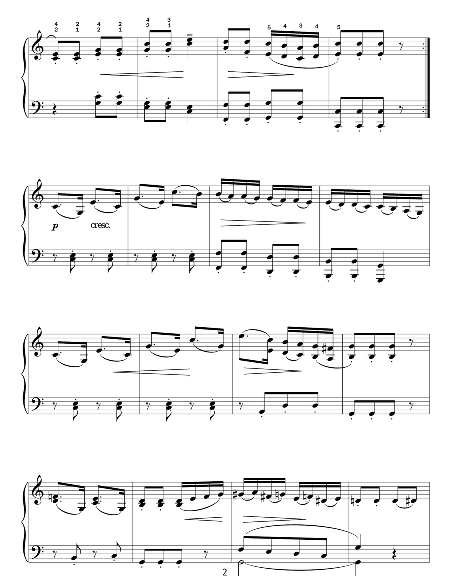 Symphony No. 94 Surprise (2nd Movement) Voice scores gallery preview page 2