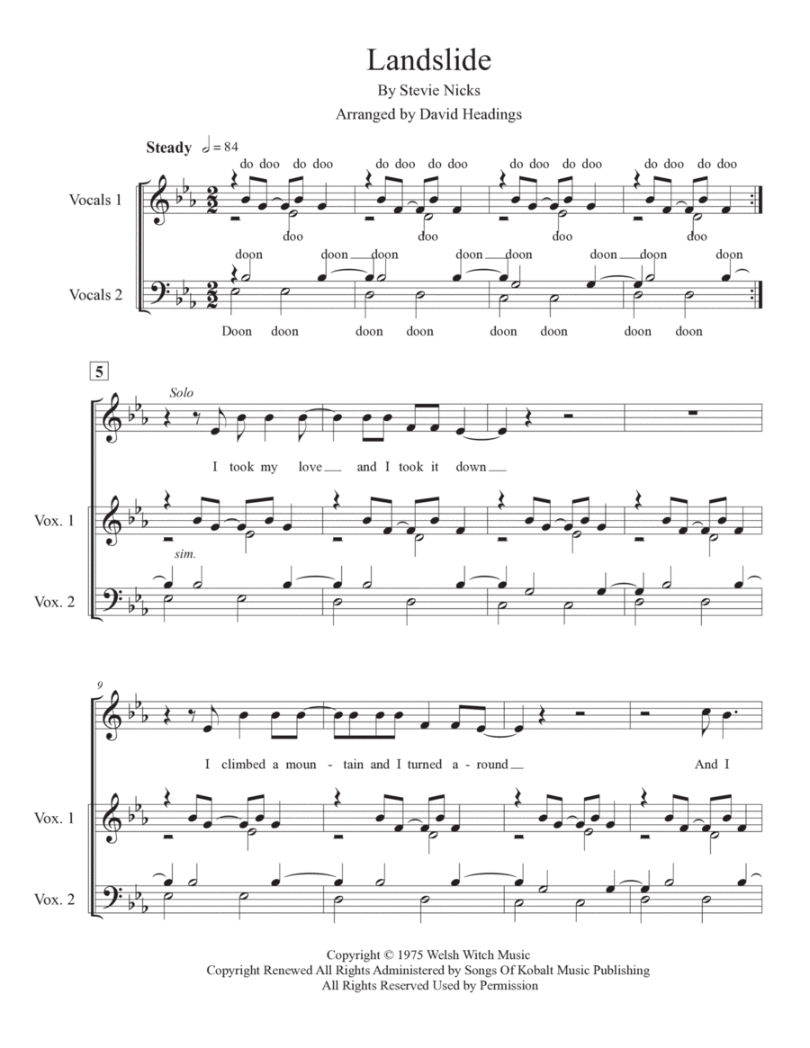 Landslide 4-Part scores gallery preview page 1