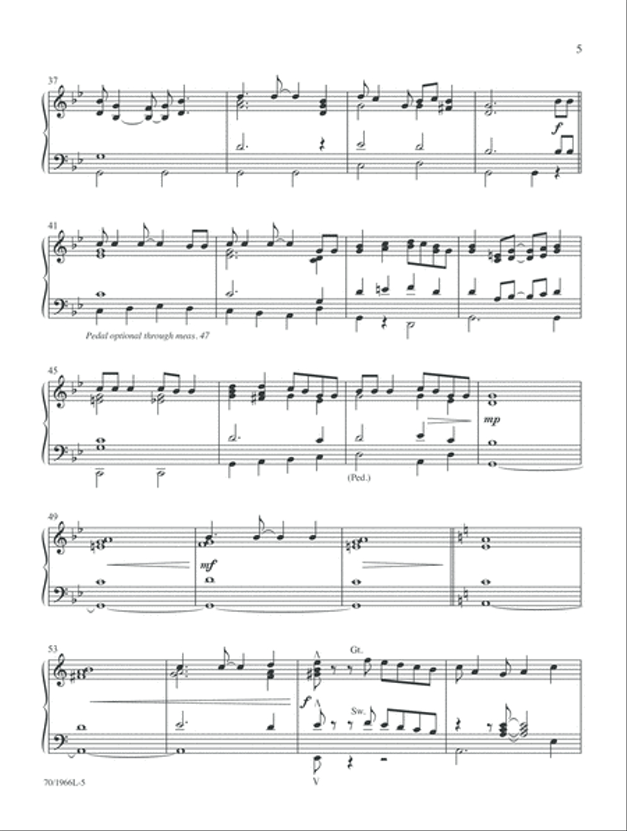 Mark Hayes: Spirituals for Organ (Digital Delivery) Organ scores gallery preview page 5