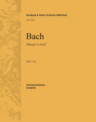 Book cover for Mass in B minor BWV 232
