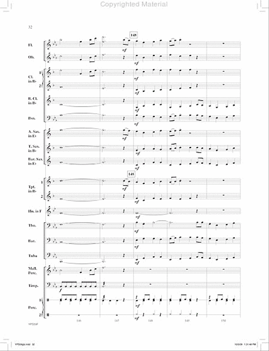 Selections from H.M.S Pianofore Concert Band scores gallery preview page 33