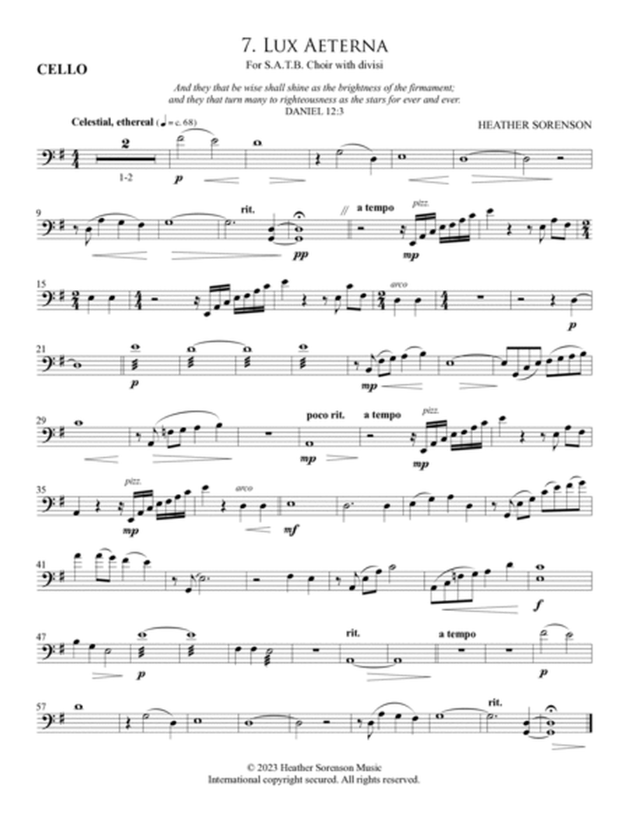 Requiem (Chamber Orchestra) - Cello