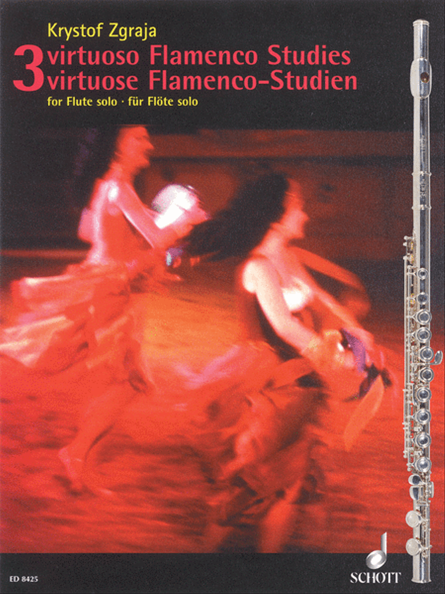 3 Virtuoso Flamenco Studies Flute Solo scores gallery preview page 1