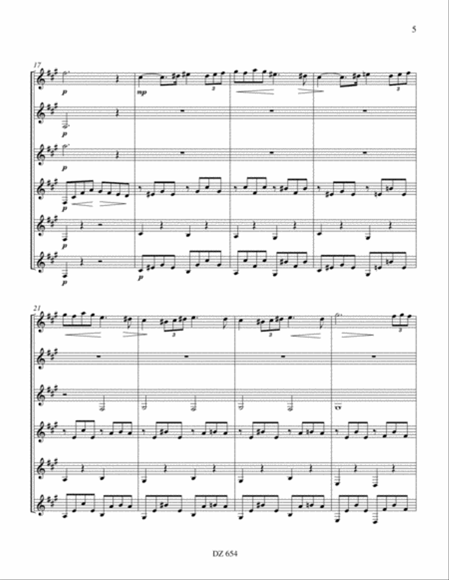Pavane Pavane Guitar Ensemble scores gallery preview page 5
