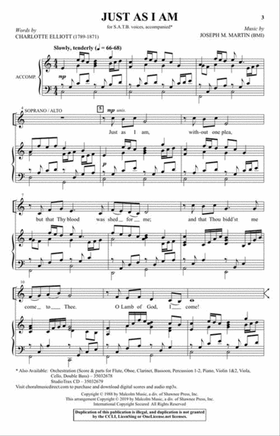 Just As I Am 4-Part scores gallery preview page 3