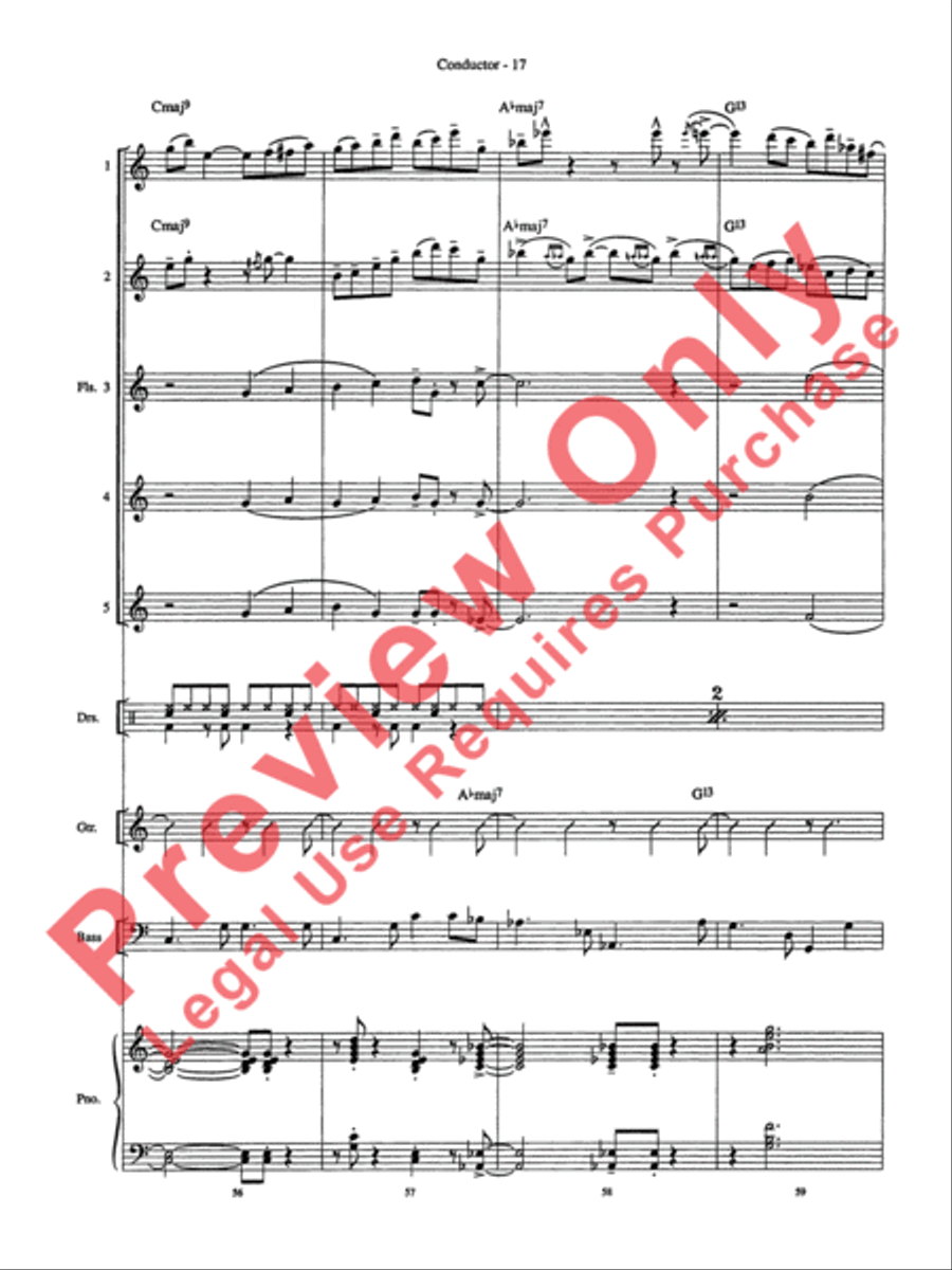 Night and Day Night and Day Flute Choir scores gallery preview page 18