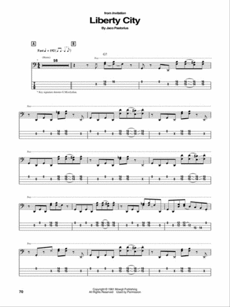 The Essential Jaco Pastorius Bass Guitar Tablature scores gallery preview page 6