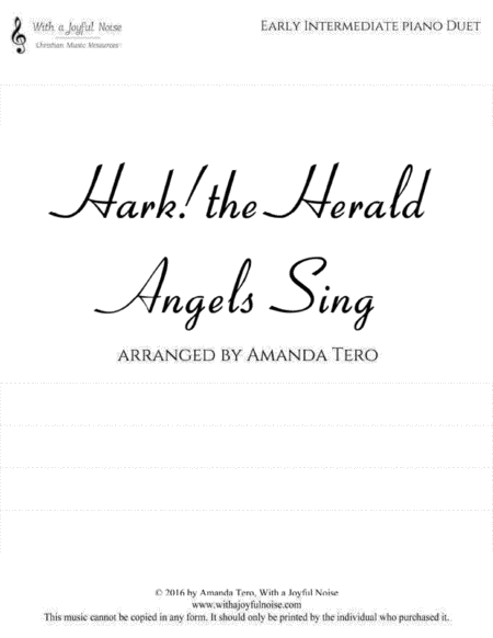 Hark! the Herald Angels Sing (piano duet) image number null