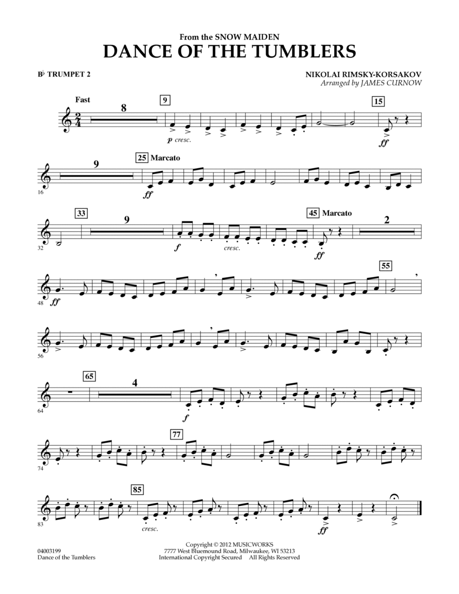 Dance Of The Tumblers (from The Snow Maiden) - Bb Trumpet 2