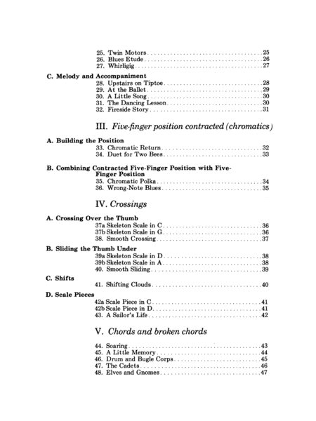 Piano Technic, Book 1