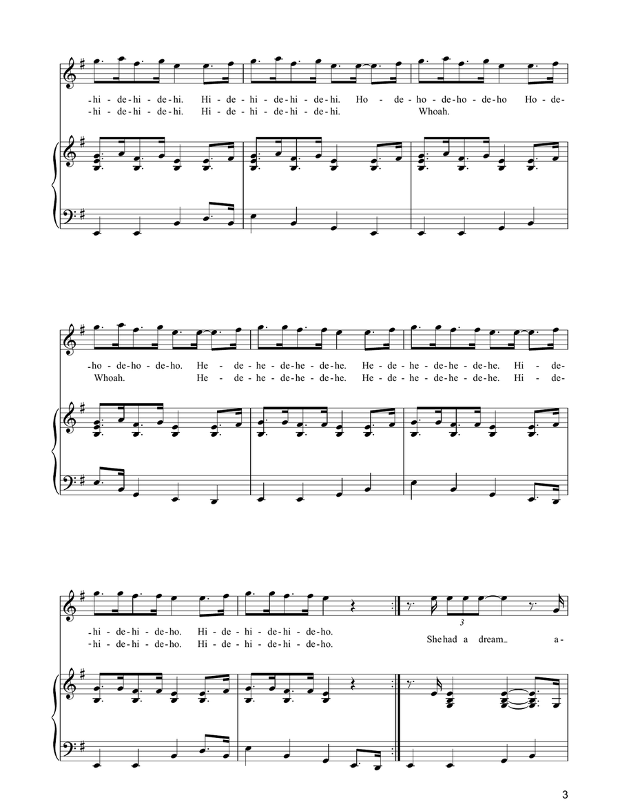 Minnie The Moocher Minnie The Moocher Piano, Vocal, Guitar scores gallery preview page 3