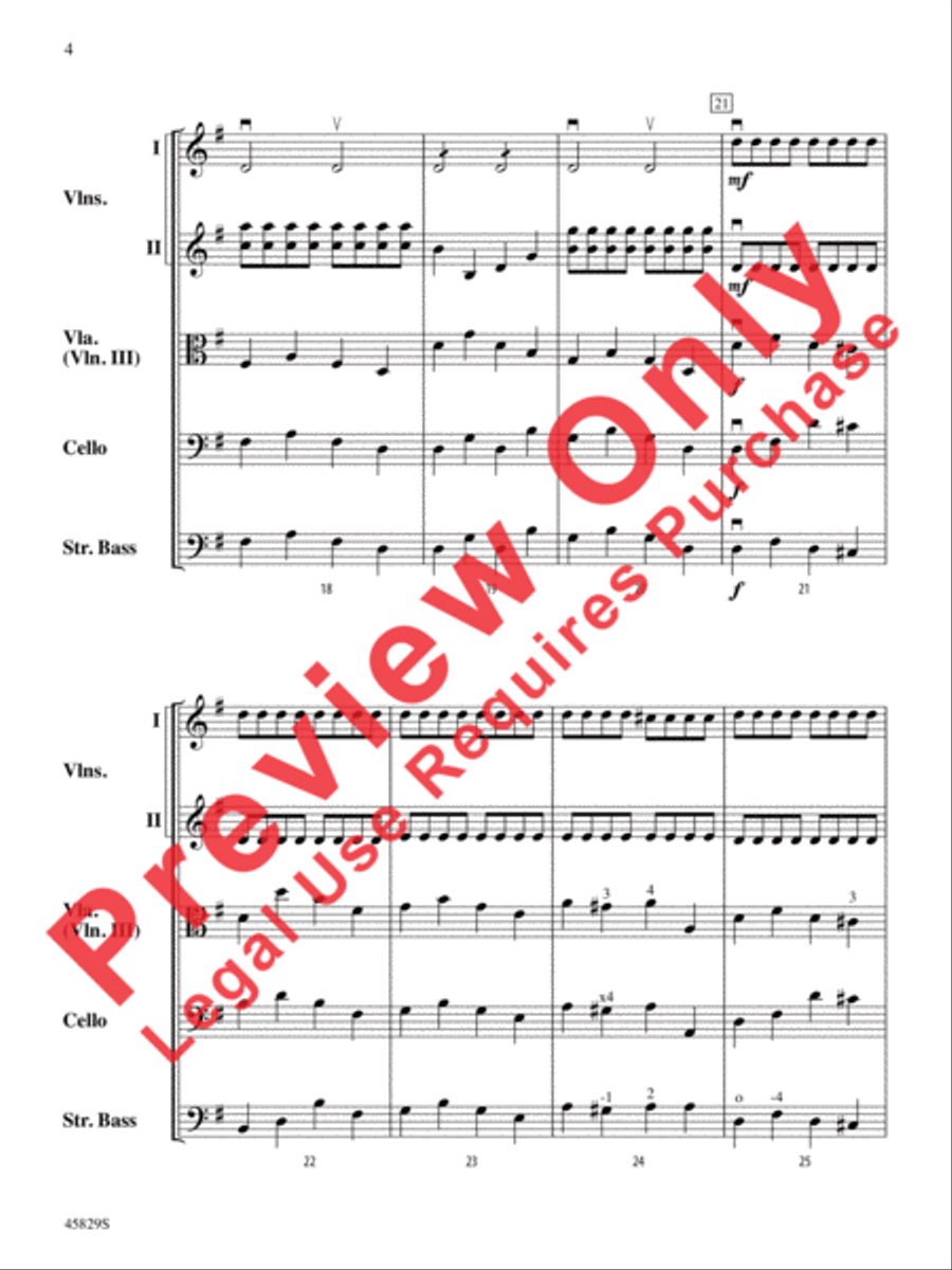 Sleigh Ride String Orchestra scores gallery preview page 4