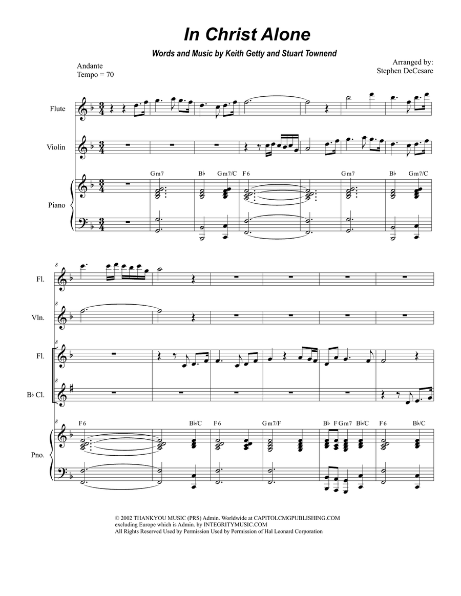 In Christ Alone Woodwind Duet scores gallery preview page 1