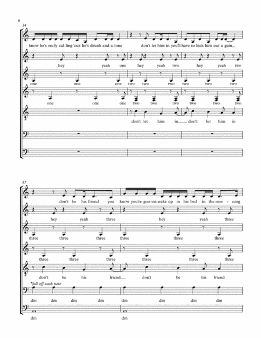 New Rules by Dua Lipa (for Mixed A Cappella Group) A Cappella scores gallery preview page 6