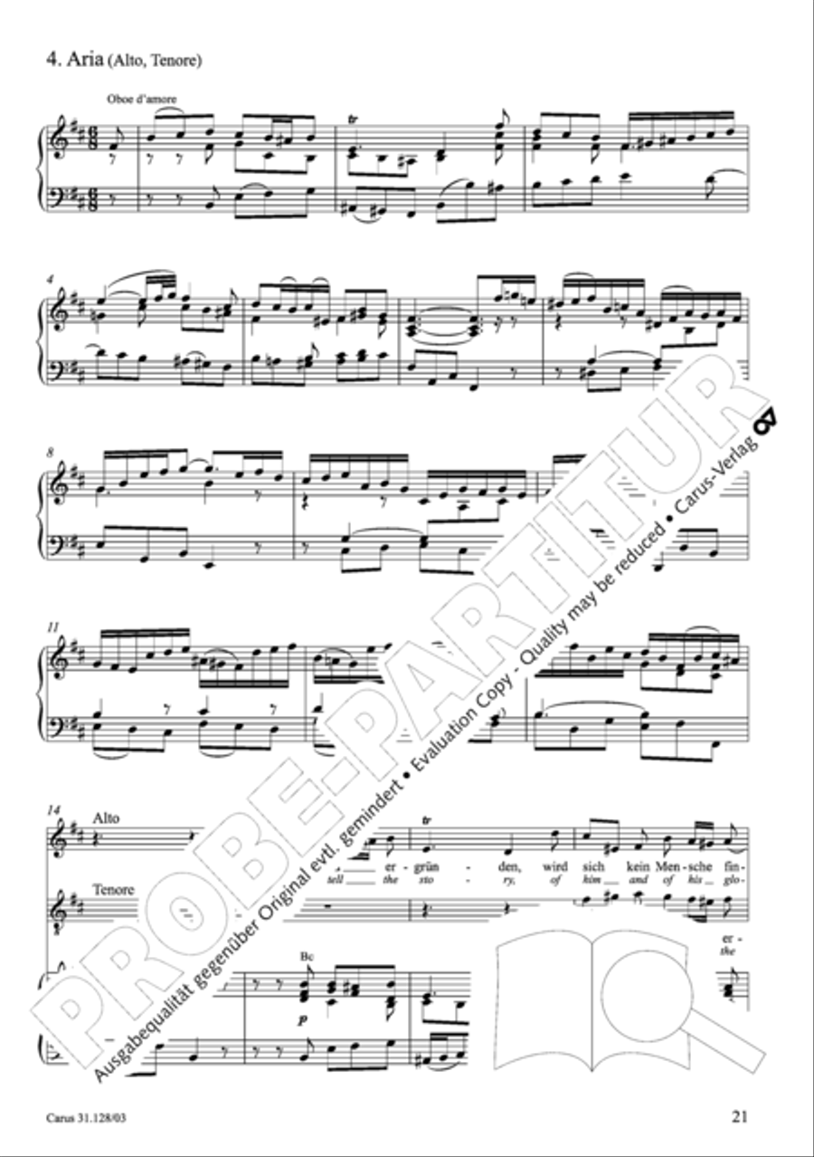 On Jesus Christ's ascent on high (Auf Christi Himmelfahrt allein) ATB scores gallery preview page 22