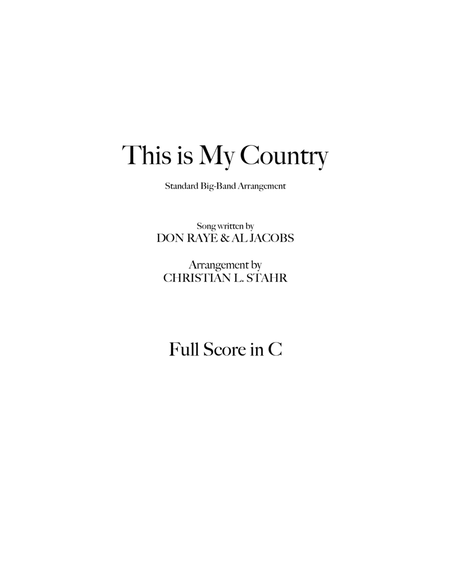 This is My Country (Full Score)