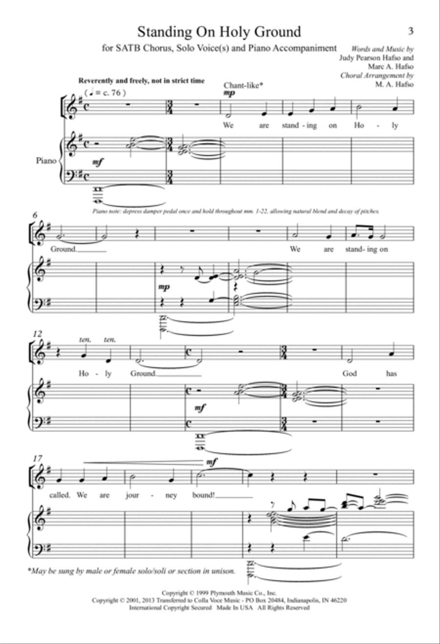 Standing On Holy Ground Standing On Holy Ground 4-Part scores gallery preview page 2