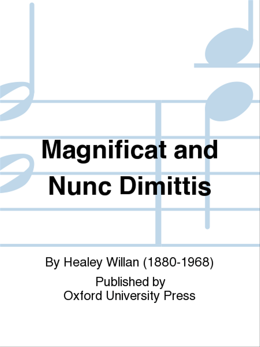 Magnificat and Nunc Dimittis