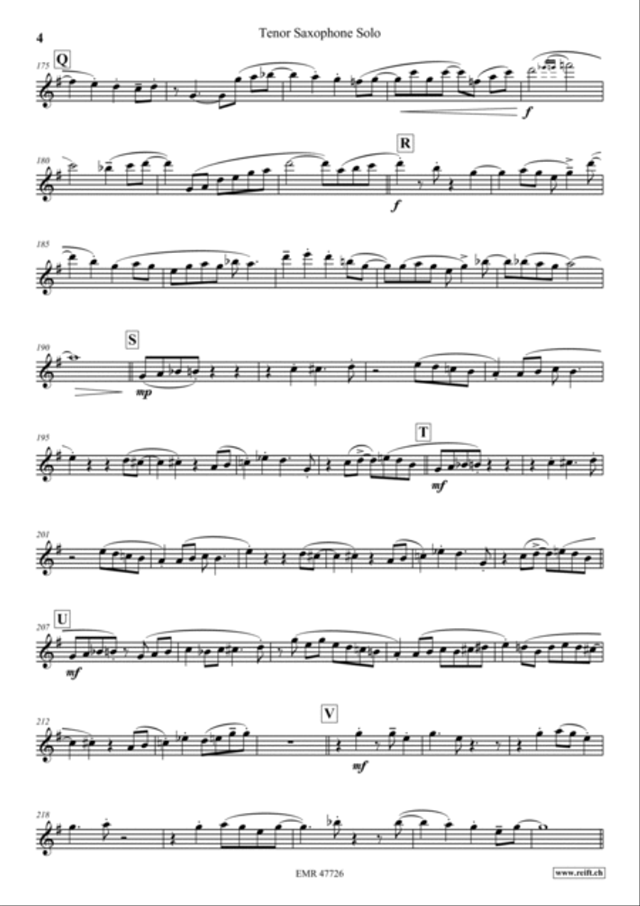 Jazzy Concerto Tenor Saxophone scores gallery preview page 5